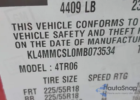 2021 Buick Encore Gx Awd Preferred z USA, uszkodzony, nr VIN KL4MMCSL0MB073534